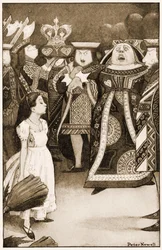 Fora com a cabeça, ilustração para Lewis Carrolls Alices aventuras no país das maravilhas, 1901